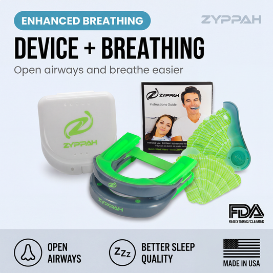 ZYPPAH Anti-Snoring Device & Nose Strip Bundle